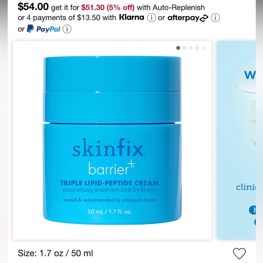 barrier Moisturizing Triple Lipid-Peptide Refillable Cream with B-L3